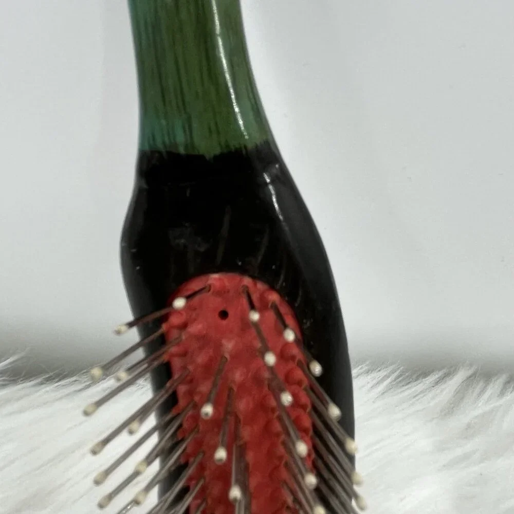 Vintage Hand Painted Unique Mallard Duck Design Decorative Hairbrush